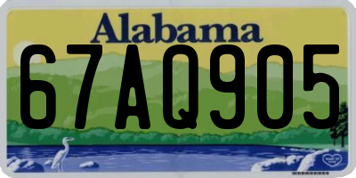 AL license plate 67AQ905