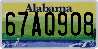 AL license plate 67AQ908