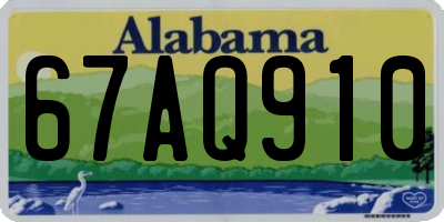 AL license plate 67AQ910