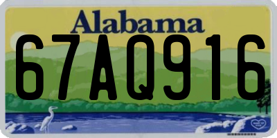 AL license plate 67AQ916