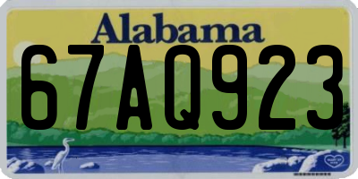 AL license plate 67AQ923