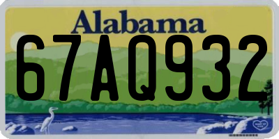AL license plate 67AQ932