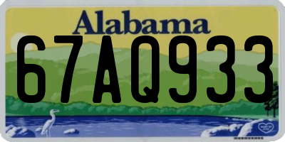 AL license plate 67AQ933