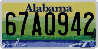 AL license plate 67AQ942