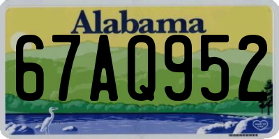 AL license plate 67AQ952