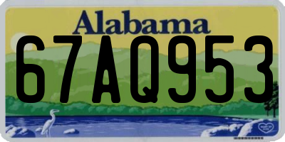AL license plate 67AQ953