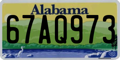 AL license plate 67AQ973