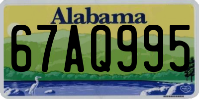 AL license plate 67AQ995