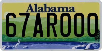 AL license plate 67AR000