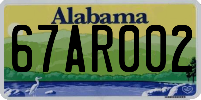 AL license plate 67AR002