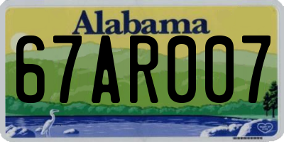 AL license plate 67AR007