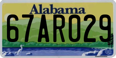 AL license plate 67AR029