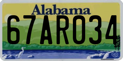 AL license plate 67AR034
