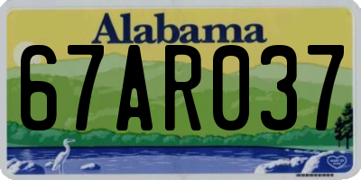 AL license plate 67AR037
