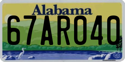 AL license plate 67AR040