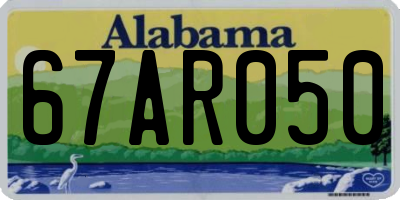 AL license plate 67AR050