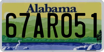 AL license plate 67AR051