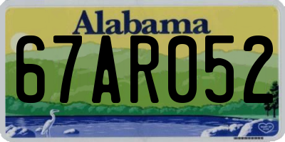 AL license plate 67AR052