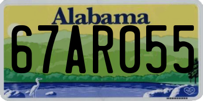 AL license plate 67AR055