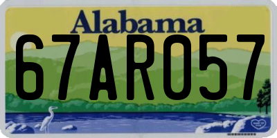 AL license plate 67AR057