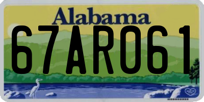 AL license plate 67AR061