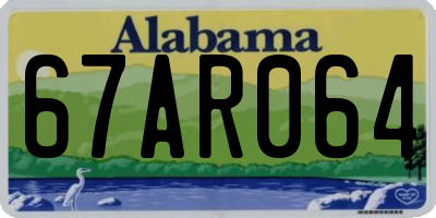 AL license plate 67AR064