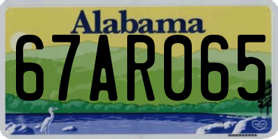 AL license plate 67AR065