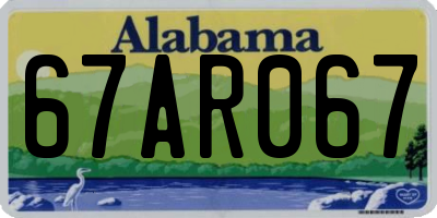 AL license plate 67AR067