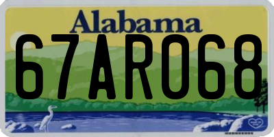 AL license plate 67AR068