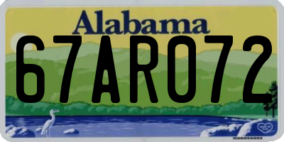 AL license plate 67AR072