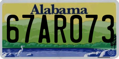 AL license plate 67AR073