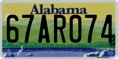 AL license plate 67AR074