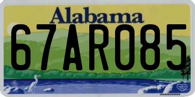 AL license plate 67AR085