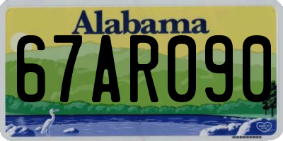 AL license plate 67AR090