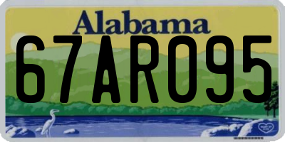 AL license plate 67AR095