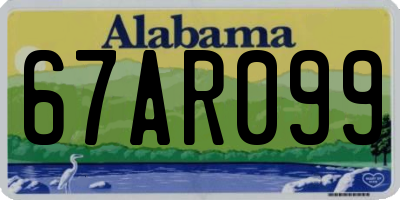 AL license plate 67AR099