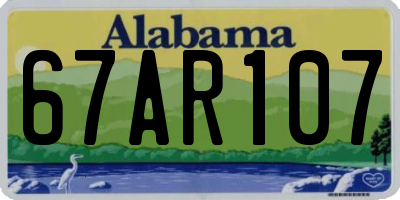 AL license plate 67AR107