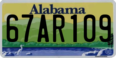 AL license plate 67AR109