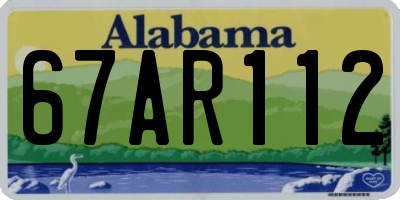AL license plate 67AR112