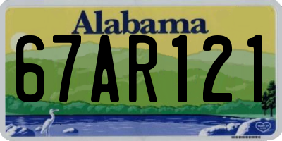 AL license plate 67AR121