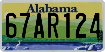 AL license plate 67AR124