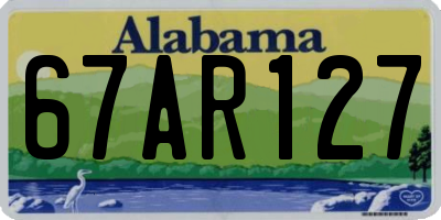 AL license plate 67AR127