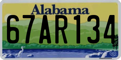 AL license plate 67AR134