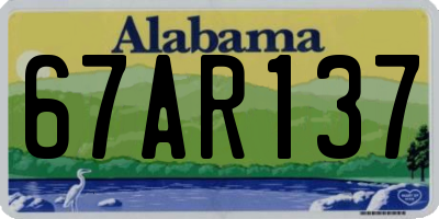 AL license plate 67AR137
