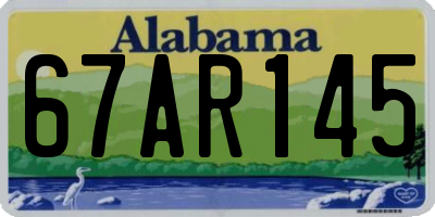 AL license plate 67AR145