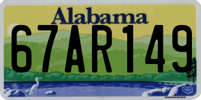 AL license plate 67AR149