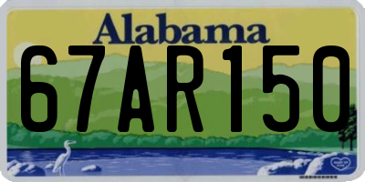 AL license plate 67AR150