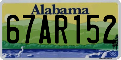 AL license plate 67AR152