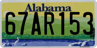 AL license plate 67AR153