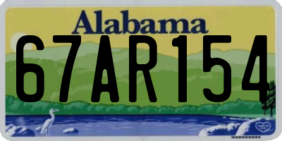 AL license plate 67AR154